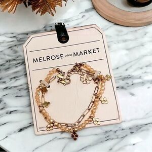 Melrose And Market NWT Bracelet Pink And Gold Nickel Free